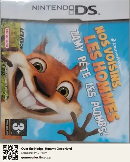 Over the Hedge: Hammy Goes Nuts! Nintendo DS, PAL box front
