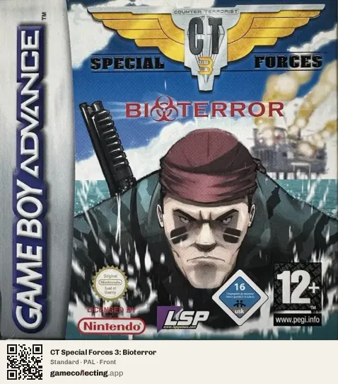 CT Special Forces 3: Bioterror Game Boy Advance, PAL box front
