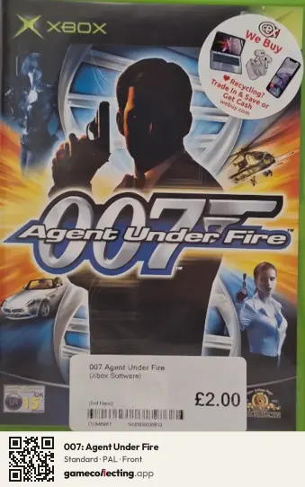007: Agent Under Fire Xbox, PAL box front