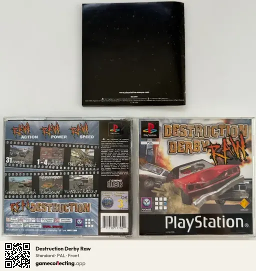 Destruction Derby Raw PlayStation, PAL box front