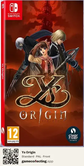 Ys Origin Nintendo Switch, PAL box front