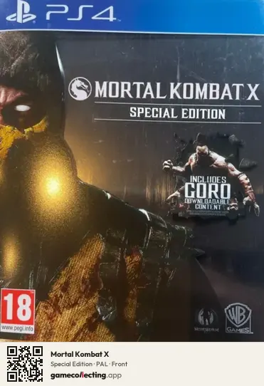 Mortal Kombat X PlayStation 4, PAL box front