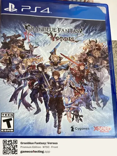 Granblue Fantasy: Versus PlayStation 4, NTSC box front