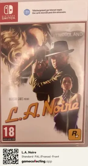 L.A. Noire Nintendo Switch, France box front