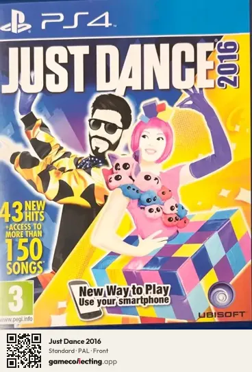 Just Dance 2016 PlayStation 4, PAL box front