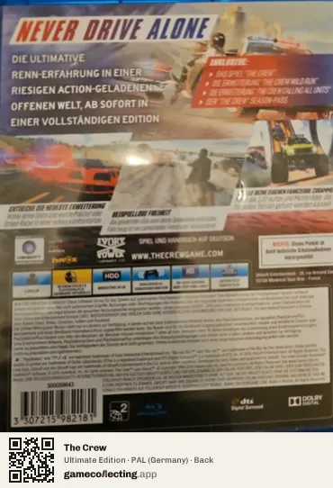 The Crew PlayStation 4, Germany box back