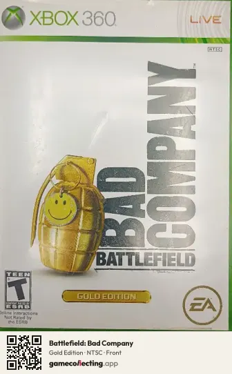 Battlefield: Bad Company Xbox 360, NTSC box front