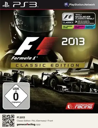 F1 2013 PlayStation 3, Germany box front