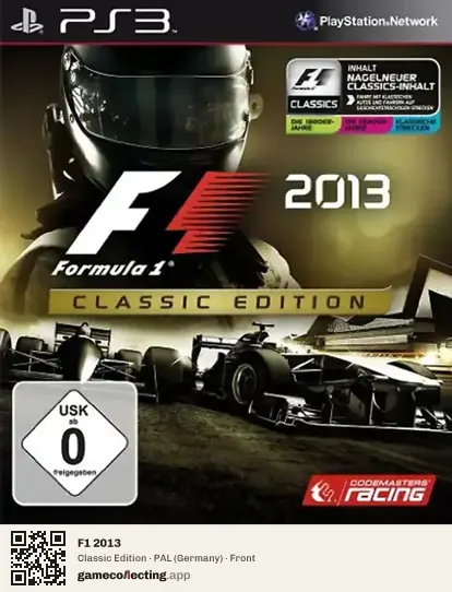 F1 2013 PlayStation 3, Germany box front