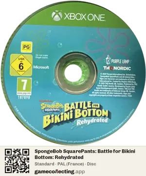 SpongeBob SquarePants: Battle for Bikini Bottom: Rehydrated Xbox One, PAL disc