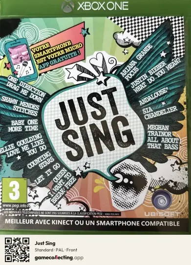 Just Sing Xbox One, PAL box front