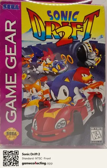 Sonic Drift 2 Sega Game Gear, NTSC box front