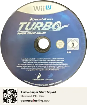 Turbo: Super Stunt Squad Nintendo Wii U, PAL disc