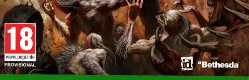 Doom: The Dark Ages, the PEGI square on its front