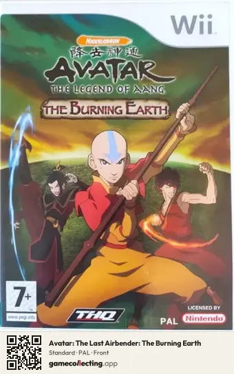 Avatar: The Last Airbender: The Burning Earth Nintendo Wii, PAL box front