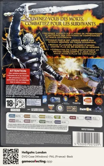 Hellgate: London Computer, France box back