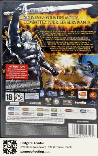 Hellgate: London Computer, France box back