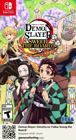 Demon Slayer: Kimetsu no Yaiba: Sweep the Board! Nintendo Switch, NTSC box front