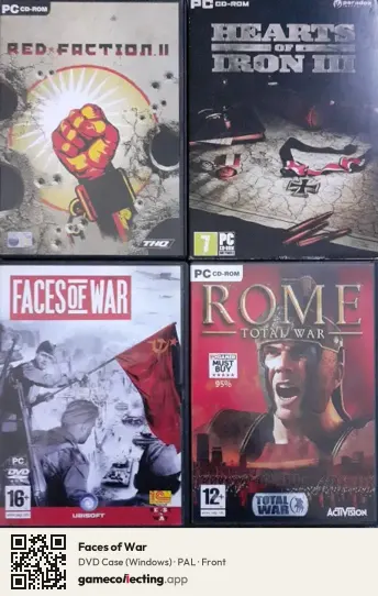 Faces of War Computer, PAL box front