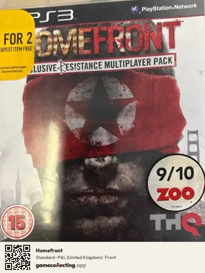 Homefront PlayStation 3, United Kingdom box front