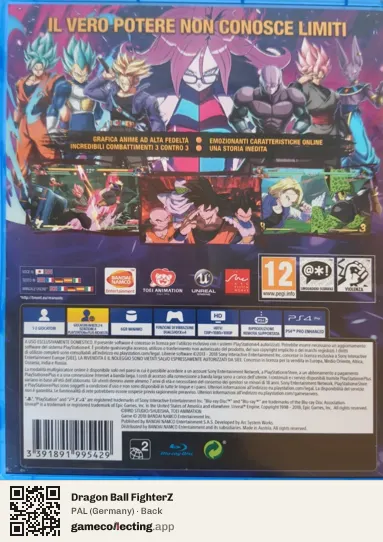 Dragon Ball FighterZ PlayStation 4, Germany box back