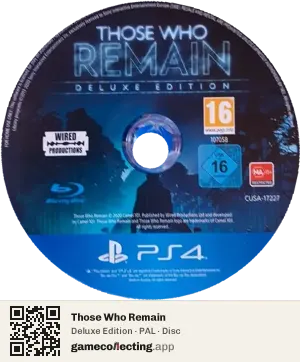 Those Who Remain PlayStation 4, PAL disc