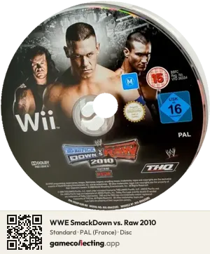 WWE SmackDown vs. Raw 2010 Nintendo Wii, PAL disc