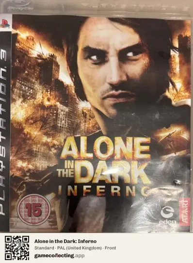Alone in the Dark: Inferno PlayStation 3, United Kingdom box front