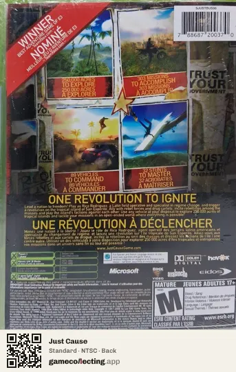 Just Cause Xbox, NTSC box back
