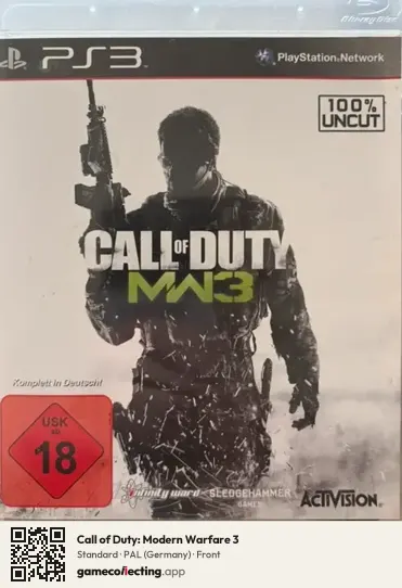Call of Duty: Modern Warfare 3 PlayStation 3, Germany box front