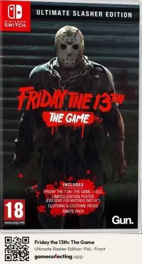 Friday the 13th: The Game Nintendo Switch, PAL box front