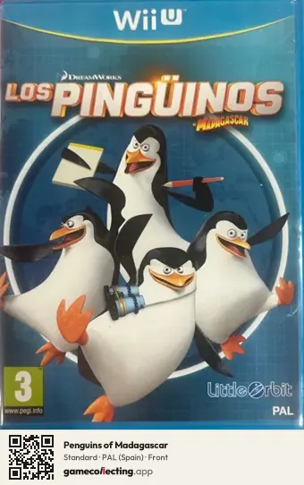 Penguins of Madagascar Nintendo Wii U, Spain box front