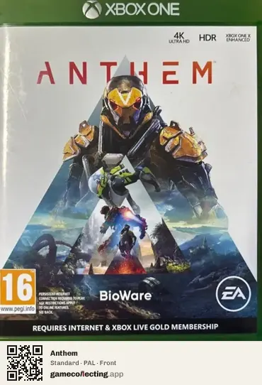 Anthem Xbox One, PAL box front