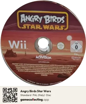 Angry Birds Star Wars Nintendo Wii, PAL disc