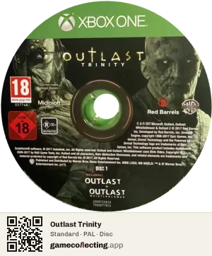 Outlast Trinity Xbox One, PAL disc