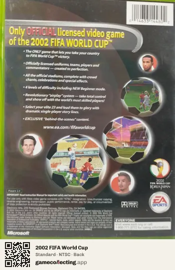 2002 FIFA World Cup Xbox, NTSC box back