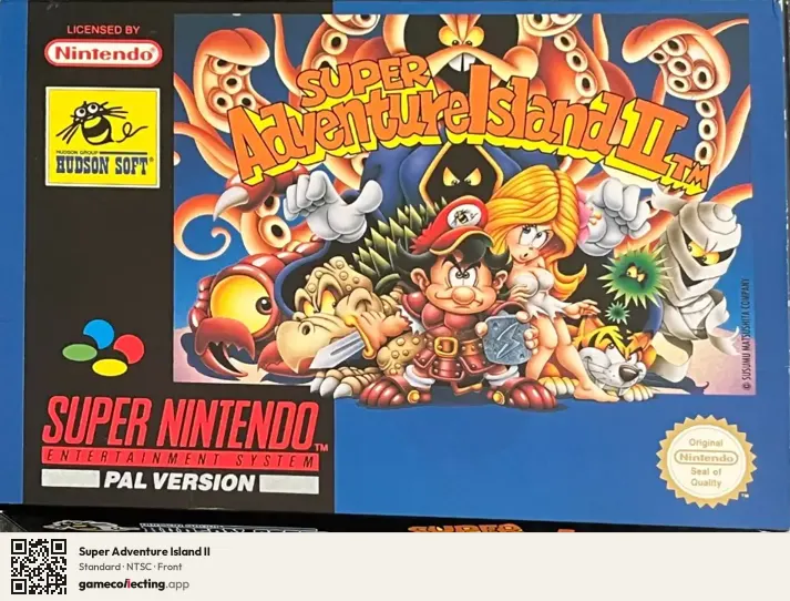 Super Adventure Island II Super Nintendo Entertainment System, NTSC box front