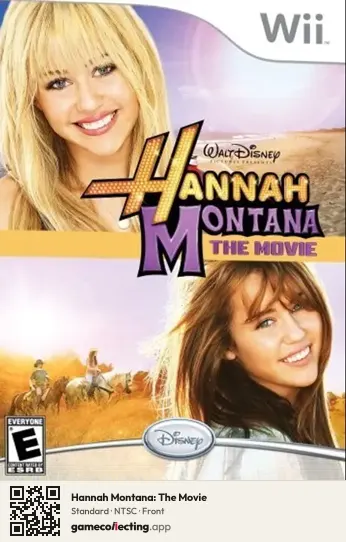 Hannah Montana: The Movie Nintendo Wii, NTSC box front