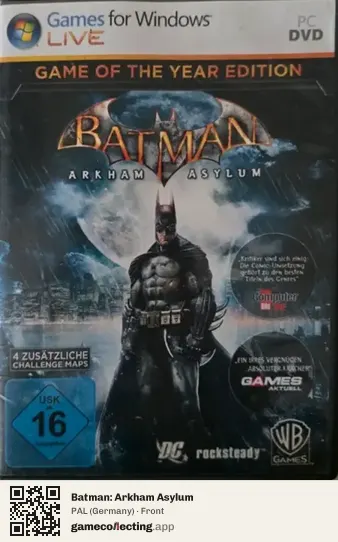 Batman: Arkham Asylum Computer, Germany box front