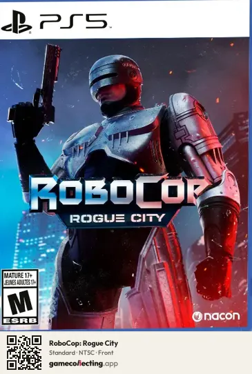 RoboCop: Rogue City PlayStation 5, NTSC box front
