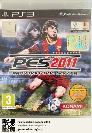 Pro Evolution Soccer 2011 PlayStation 3, Italy box front