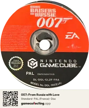 007: From Russia with Love Nintendo GameCube, PAL disc