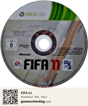 FIFA 11 Xbox 360, PAL disc