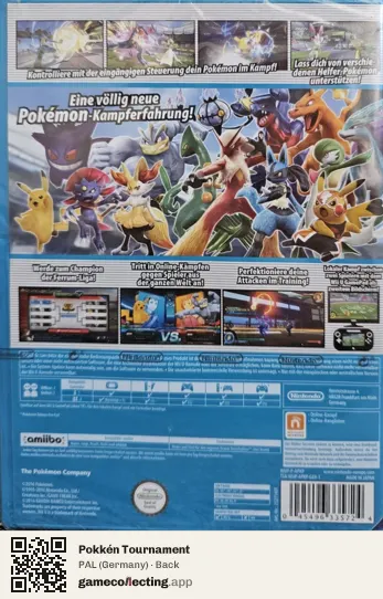 Pokkén Tournament Nintendo Wii U, Germany box back