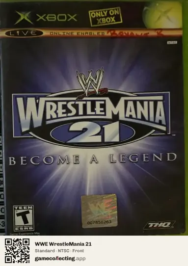 WWE WrestleMania 21 Xbox, NTSC box front