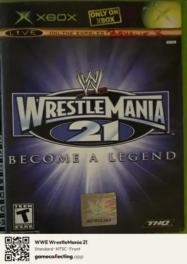 WWE WrestleMania 21 Xbox, NTSC box front