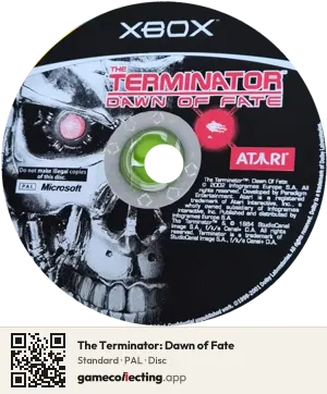 The Terminator: Dawn of Fate Xbox, PAL disc
