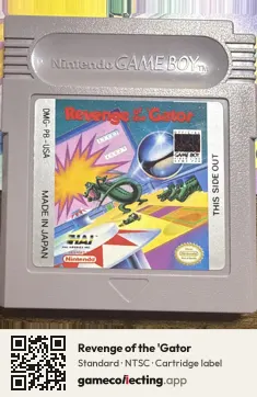 Revenge of the 'Gator Game Boy, NTSC cartridge label