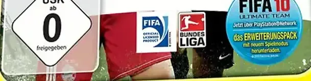 FIFA 10, the USK square on its front