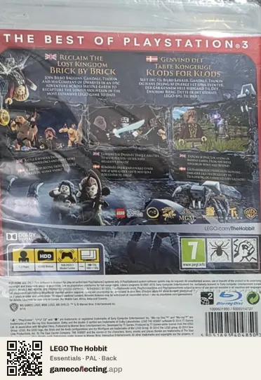 LEGO The Hobbit PlayStation 3, PAL box back